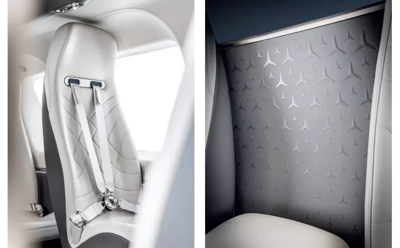 المقصورة الداخلية: صالة تنفيذية في أعالي السحاب