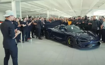 McLaren Formula 1 star Lando Norris collects his specially-commissioned MSO McLaren 765LT Spider