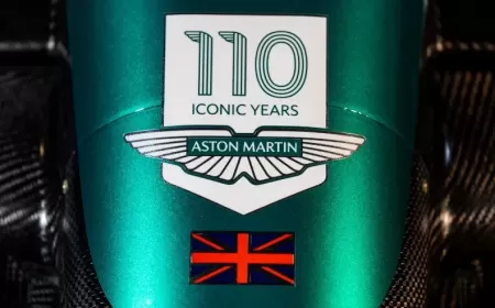 Aston Martin celebrates 110th anniversary with reveal of special logo on AMR23 Formula 1 car