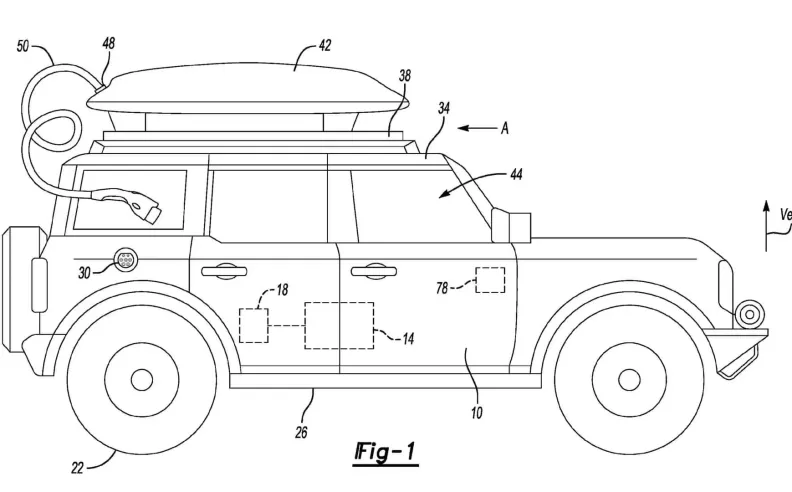 فكرة فورد للبطارية الاحتياطية على سقف السيارة الكهربائية
