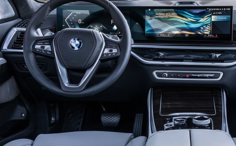 Modern cockpit design with all-digital BMW Curved Display.