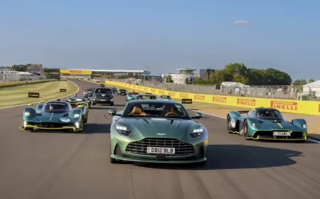110 Aston Martins take to the British Grand Prix in celebration of iconic brand’s 110th anniversary