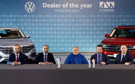 النابودة للسيارات تفوز بجائزة أفضل وكيل لفولكس واجن في منطقة الشرق الأوسط لعام 2022