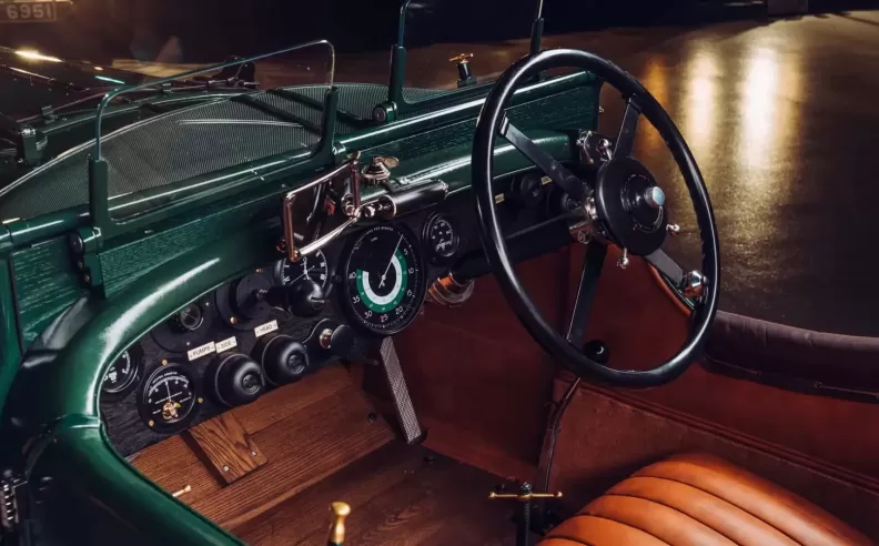 The interior of the First Bentley Speed Six