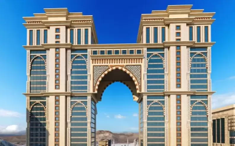 The interconnecting bridge that links the property's two towers is a marvel in itself