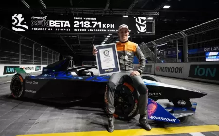 FORMULA E CAR HITS 218 KM/H TOP SPEED INDOORS TO SMASH GUINNESS WORLD RECORDS™ TITLE