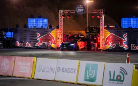 The Rebellious MG GT Takes Part in the Red Bull Car Park Drift for the Second Year in a Row