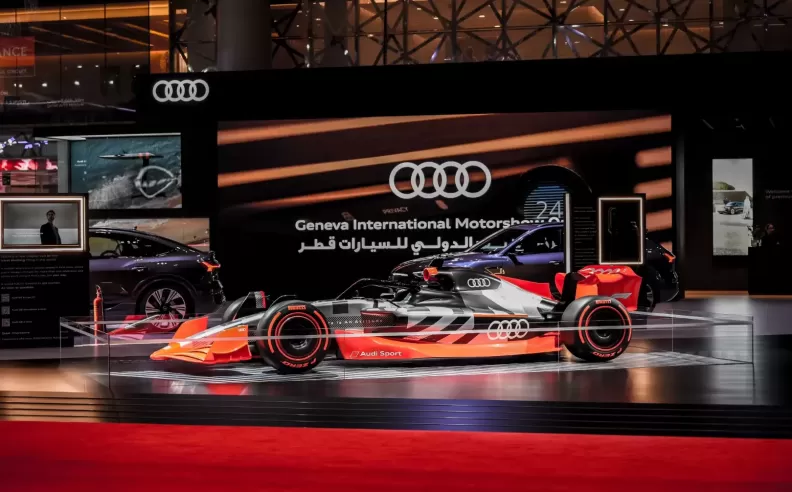 F1 showcar with Audi Launch Livery Unveiled: A Glimpse into Audi's Motorsport Future