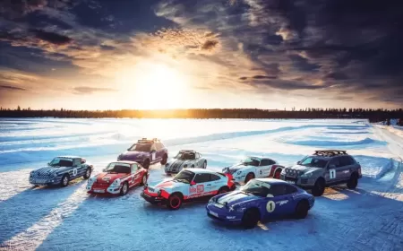Experience extreme air-cooled Porsche 911 ice driving in Santa’s back garden this January