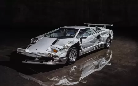 Leonardo DiCaprio's Crashed 'Wolf of Wall Street' Countach up for Auction
