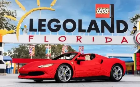 Legoland Florida Unveils Life-Size Lego Ferrari 296 GTS