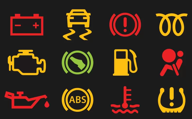 أنواع علامات طبلون السيارة