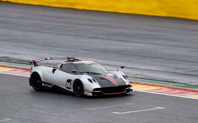 A Huayra Roadster BC Takes to the Track