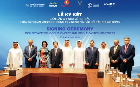 VINGROUP, VINFAST SIGN STRATEGIC PARTNERSHIPS WITH  FOUR MAJOR PARTNERS IN THE MIDDLE EAST