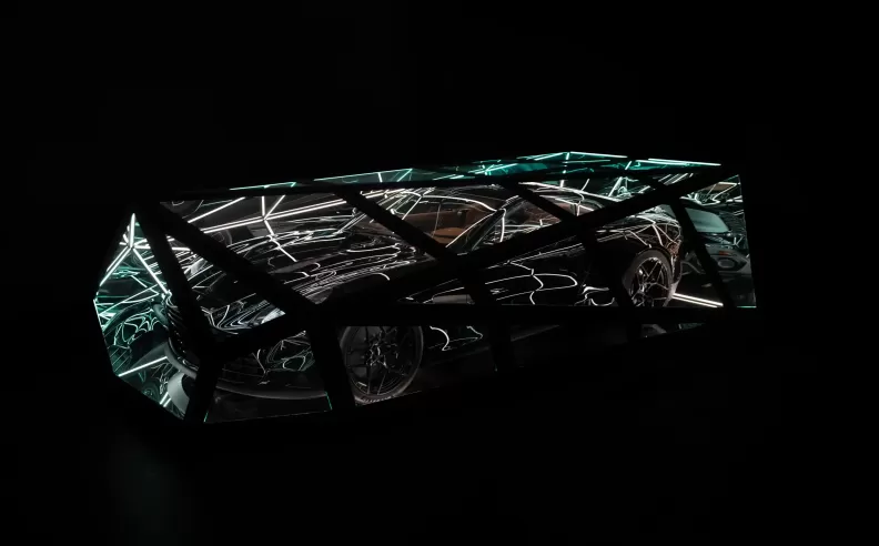 Stunning Contemporary Light Sculpture  Celebrates Aston Martin Vanquish