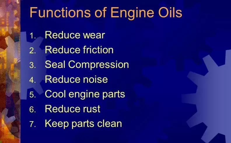 7 functions of engine oil