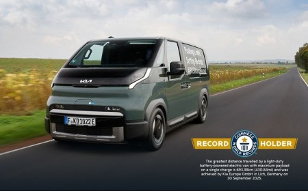 Kia PV5 Cargo Sets GUINNESS WORLD RECORD  693 km on One Charge