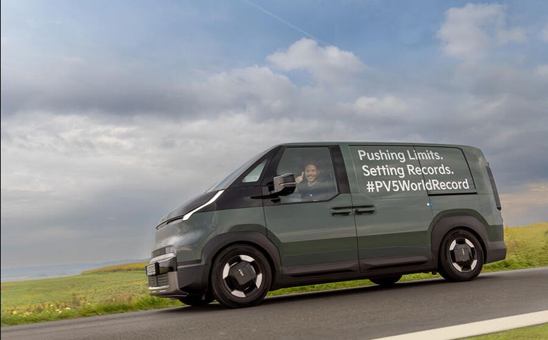 Kia PV5 Cargo Sets Guinness World Record for Longest Range
