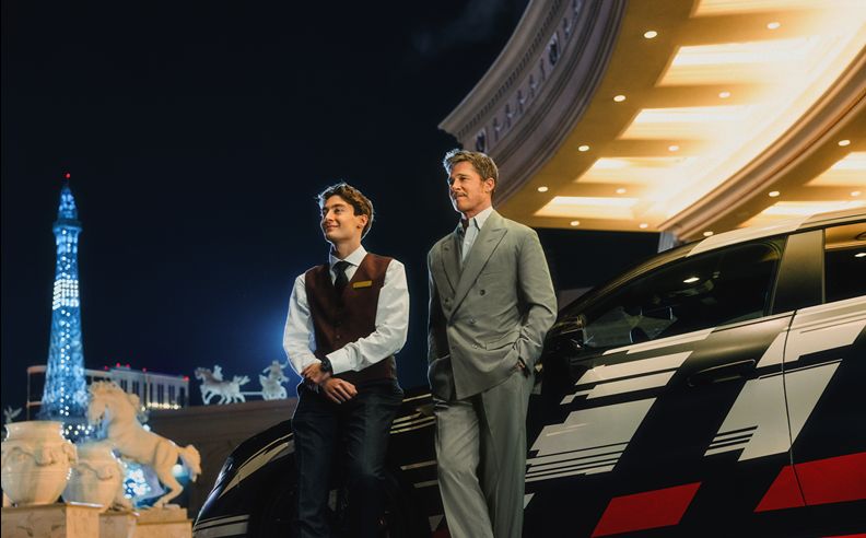 Brad Pitt George Russell Unveil the New Mercedes-AMG GT 4-Door Coupe