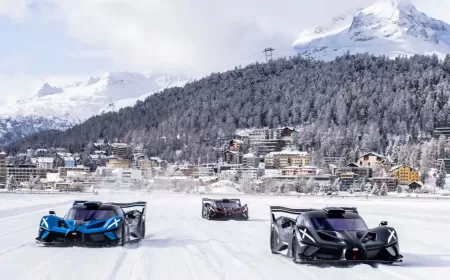 رقصة النار على الجليد: بوجاتي تحول حلبة سان موريتز إلى لوحة سينمائية خارقة